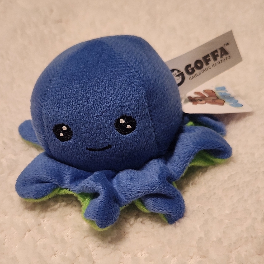 Blue Smiling Octopus Plush Toy NWT